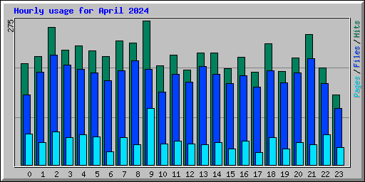 Hourly usage for April 2024