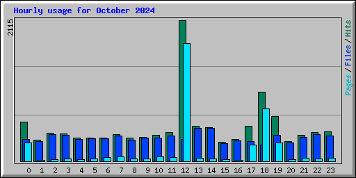 Hourly usage for October 2024