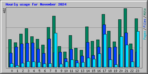 Hourly usage for November 2024