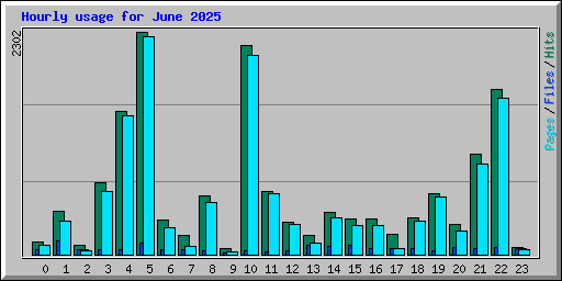 Hourly usage for June 2025