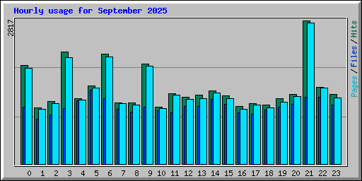 Hourly usage for September 2025