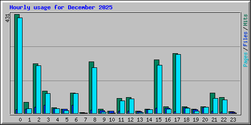 Hourly usage for December 2025