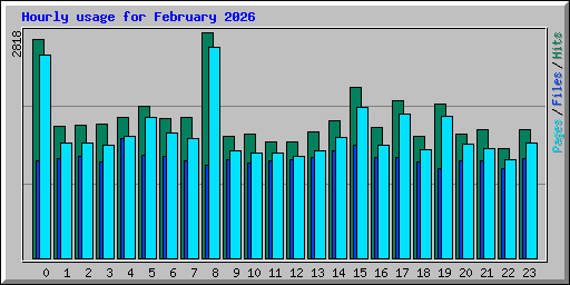 Hourly usage for February 2026