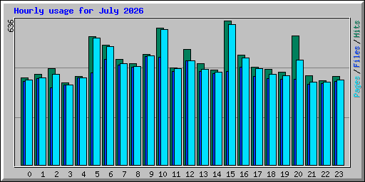 Hourly usage for July 2026