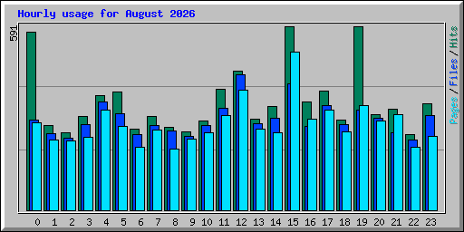 Hourly usage for August 2026