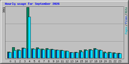 Hourly usage for September 2026